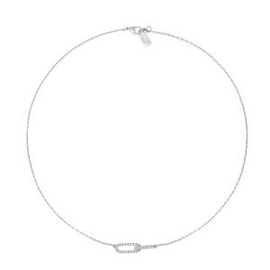 Electric picks silver chain link necklace